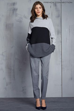French Connection Grey Winter Flannel Trouser
